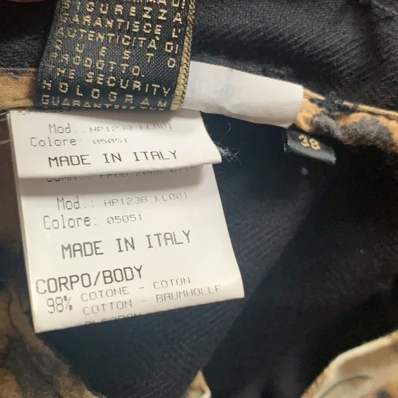 Roberto Cavalli Build - in Belt Black Denim Pant